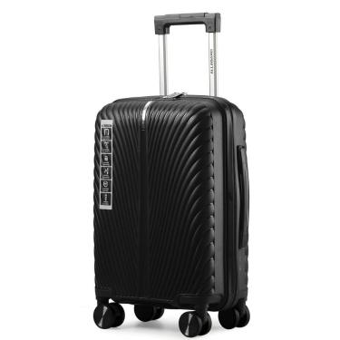 Imagem de Mala de Viagem Pequena de Bordo 8kg em Polipropileno Inquebrável com Zíper Duplo Antifurto e Rodas Removíveis 360º - Allabard