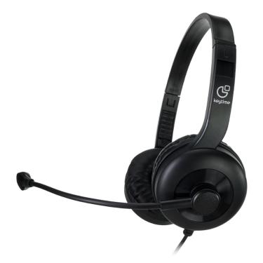 Imagem de Headset Keytime Maxom P3 3.5mm 1.8M Com Microfone Preto - KYT00025