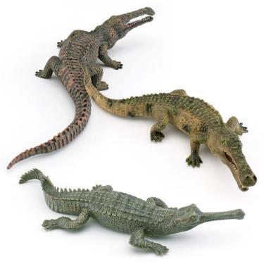 Imagem de Conjunto de estatuetas de crocodilo realista em PVC modelo de 3,5 a 21