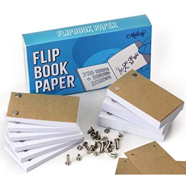 Imagem de Papel em branco com furos - 1480 páginas (720 folhas) para desenho, animação stop motion, quadrinhos - kit flip book para crianças