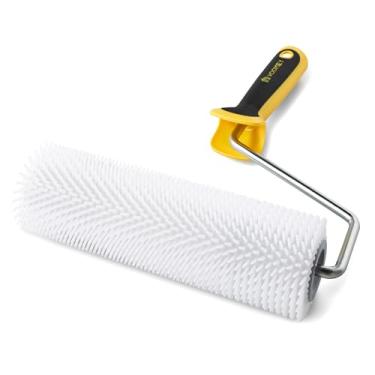 Imagem de Voomey Rolo pontiagudo de 23 cm para cimento autonivelante - Rolo de ponta de piso epóxi para concreto autonivelante, fácil manuseio para epóxi e aplicações (230 mm)