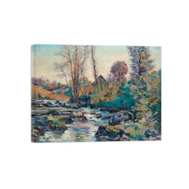 Imagem de Armand Guillaumin Famoso Arte de Parede Pôster-Impressões em Tela para sala de estar-Reprodução pinturas(Moinho em Creuse) 60x80cm Tela Embrulhada