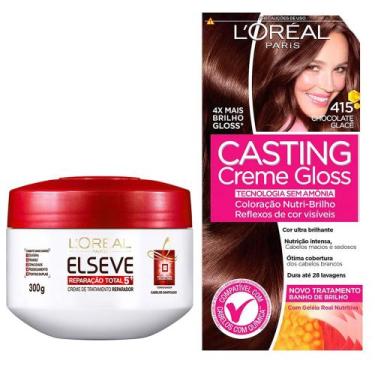 Imagem de Kit Creme de Tratamento Elseve Reparação Total 5 300g e Tintura Creme 