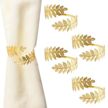 Imagem de UFURMATE 4 peças de amarração de cortina, simples e elegante laço de cortina de folha, faça você mesmo, prendedores decorativos, liga de zinco, suporte de cortina torcida para escritório em casa (ouro