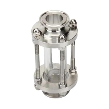 Imagem de Dioptria de vidro de visão de fluxo de 25 mm 1,5'' 50,5 mm Tri Clamp SS304 aço inoxidável encaixe de tubulação destilador diário homebrew