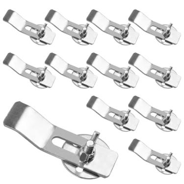 Imagem de LEONTOOL Pacote com 12 suportes de pia e kit de montagem, clipes de ferragens para pias de banheiro, kit de reparo de instalação de bancada de mármore granito