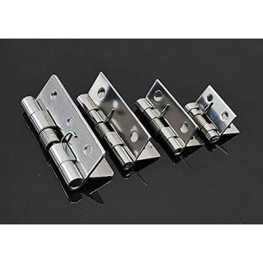 Imagem de Dobradiça, dobradiça de mola de aço inoxidável 304 automática para porta de armário e acessórios de móveis M-INI Micro dobradiça (cor: 3,8 cm)