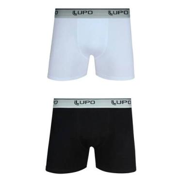 Imagem de Kit 2 Cuecas Algodão Lupo 784 casapaula, 912, Branco, Preto, GG
