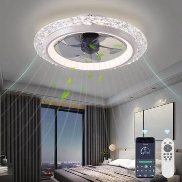 Imagem de Ventilador de teto KINDLOV 50cm embutido com controle remoto de luz 11