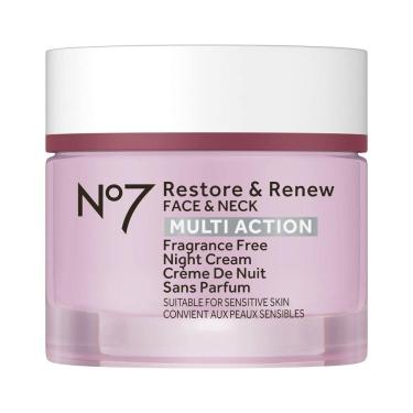 Imagem de Creme Anti Idade Noturno para Rosto e Pescoço com Ácido Hialurônico Hidratante, 50 mL, NO.7, Rosa