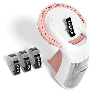 Imagem de Rotuladora rosa em relevo, máquina de fazer etiquetas em relevo com fitas