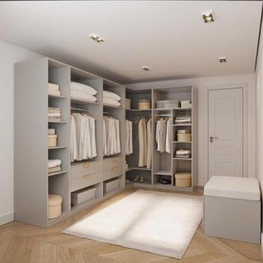 Imagem de Guarda-Roupa Modulado de Canto 5 Peças Jade CabeCasa MadeiraMadeira Ci