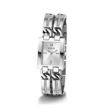 Imagem de Relógio Feminino Guess Retangular Bracelete Gw0668l1 Prata Prateado Prateado Prateado-Feminino