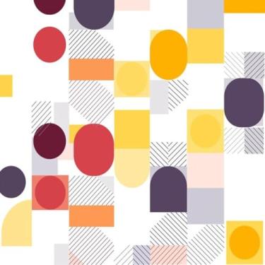 Imagem de Quadro Decorativo Abstrato Colorido Personalizável Arte Moderno para Parede 50x50cm