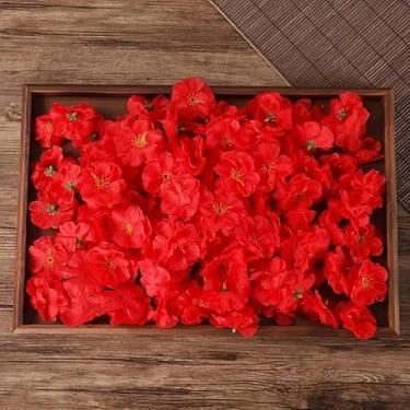Imagem de 100 Pétalas De Flor Pessegueiro Cerejeira Artificial Rosa,flores artificiais,flores artificiais decorativas,petalas de rosa artificial(Vermelho)