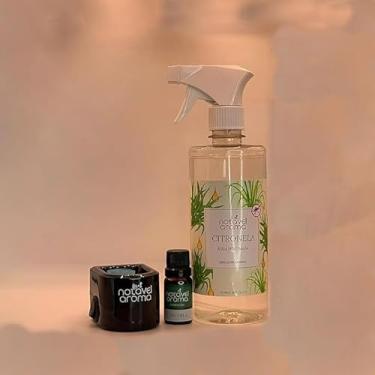Imagem de Kit Repelente Perfumado Citronela Difusor Eletrico Essencia 10ml Casa Escritório (Difusor Preto)