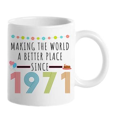 Imagem de Choinn 1971 Presentes de aniversário de 55 anos para mulheres e homens, presente de aniversário de 55 anos, caneca de café para mãe, pai, avó, vovô, ideias de presentes de aniversário de 55 anos, Dia