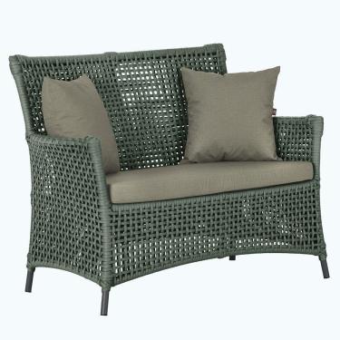 Imagem de 1 Sofá área Externa Igapó Alumínio Preta Corda Náutica E8 Verde