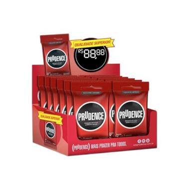 Imagem de Caixa de Camisinha Preservativo Prudence Tradicional Lubrificado são 12 x 3 total de 36 preservativos.