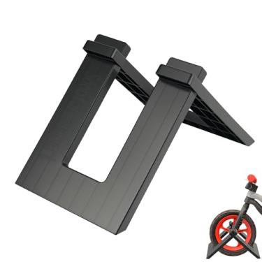 Imagem de SHIDOW Suporte de bicicleta de PVC, suporte de exibição de bicicleta pequeno interno, suporte de bicicleta de chão para armazenamento interno de bicicleta de equilíbrio (preto)