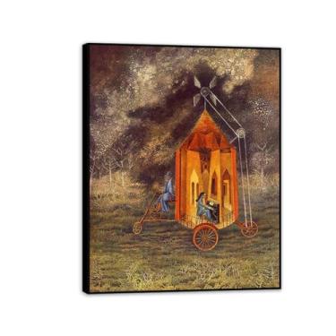 Imagem de Remedios Varo, decoração de parede, caravana, impressões, pintura, surrealismo, arte de parede, decoração de casa, remédios, varo, pôster, presente para quarto, sala de estar, 90 x 70 cm (36 x 28 pol