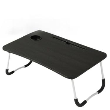 Imagem de Mesa Para Notebook Mesinha Para Computador Portátil Cama Para Estudos Com Gaveta Dobravel(PRETO)