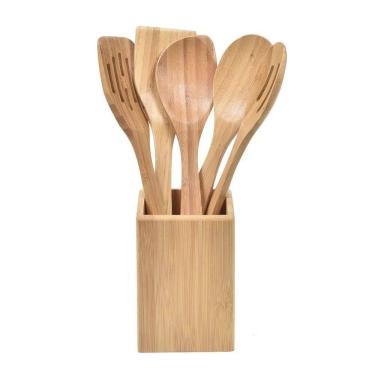 Imagem de Porta Utensílios De Bambu 20x14x27cm Kenya