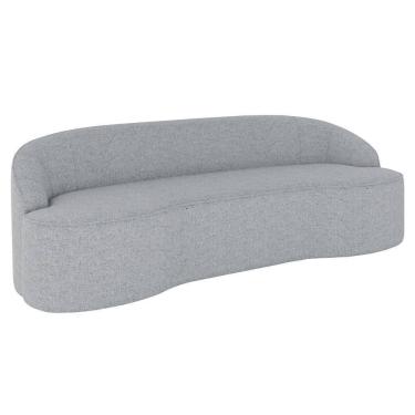 Imagem de Sofá 5 Lugares Para Sala De Estar Living 280cm Theo D06 Linho Cinza Claro - Mpozenato