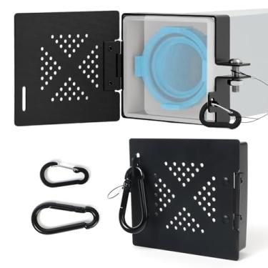 Imagem de Kodilin Tampa de extremidade de para-choque RV para para-choques quadrados de 10 cm, tampas de alumínio com orifícios de ventilação e fivelas extragrossas para bloquear detritos, acessórios de reboque