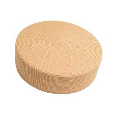 Imagem de Fenteer Almofada de assento trançada Almofada de chão Tatami plana 40cm 16 polegadas Almofada de chão decorativa Pufe para Sala de ioga Quarto Casa, 20 Cm de Altura