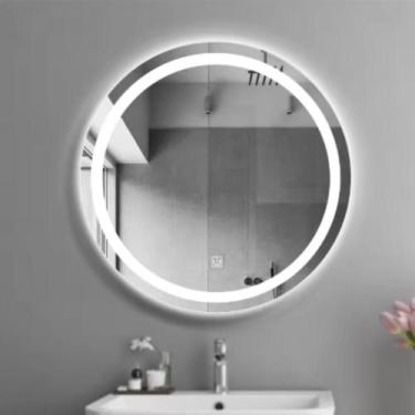 Imagem de Espelho Redondo com LED Frontal e Touch Screen - Decorativo e Personal