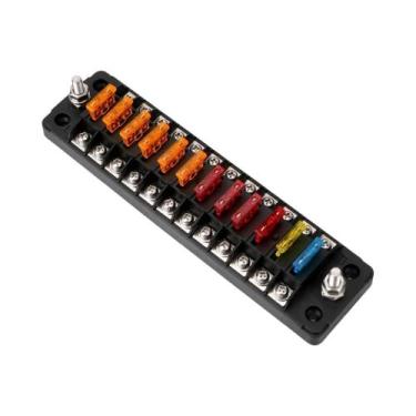 Imagem de Bloco De Fusíveis De Lâmina 6/12 Vias 32V 75A Com Fusíveis Duplos Para