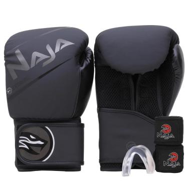Imagem de Kit luva Boxe Muay Thai Naja Extreme + Bandagem + Protetor Bucal-Unissex