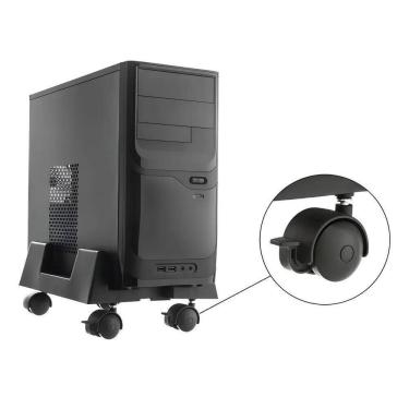 Imagem de Suporte Porta Gabinete Carrinho Ajustavel Rodizios Com Trava