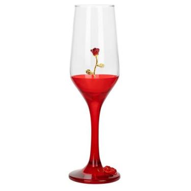 Imagem de Taça Pomba Gira Rosa Caule Vermelha Haste Vermelha Cham186Ml - Lua Mís