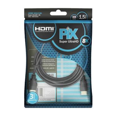 Imagem de Cabo HDMI 2.1 - 1.5 metro - 8K Full UltraHD 60Hz / 4K UltraHD 120Hz - 018-1015