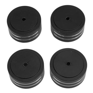 Imagem de Generic Pés de Isolamento de Alto-falante, Almofadas de Picos de Alto-falante Antiderrapantes de Alta Dureza 4 Peças, Fácil Instalação Versátil para Amplificador Cd Dvd Player (Preto)