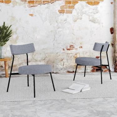 Imagem de Conjunto 2 Poltronas Estofadas Stout Etnico Prata Est.preta