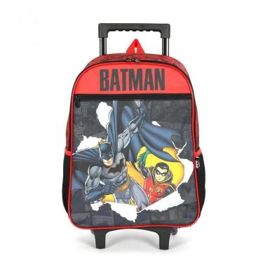 Imagem de Mochila Com Rodas Batman Vermelho - Unico Vermelho
