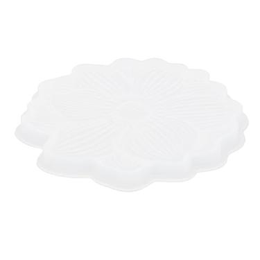 Imagem de YOUTHINK Molde de Resina de Silicone para Flores, Molde de Bandeja Flexível Reutilizável para Artesanato Em Resina, Porta-copos Florais e Projetos de Arte (Placa pequena B11H36 (diâmetro 12,8 cm/5,04 pol.))