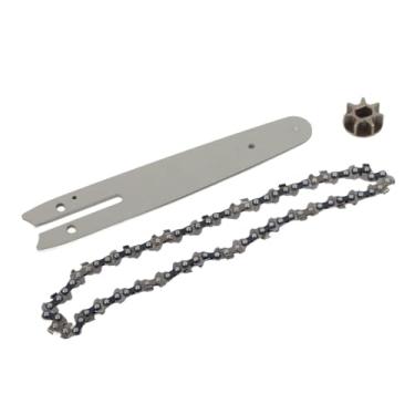 Imagem de Generic Conjunto de Corrente de Motosserra Elétrica Placa Guia de Roda Dentada de Aço Durável Kit de Substituição de Corrente de 6 "230 Mm para Mini Serras - Adequado para Serra Elétrica Portátil