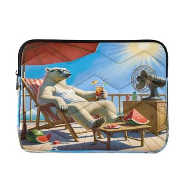 Imagem de Bolsa masculina masculina de urso relaxado, amarela, para laptop, 40 cm, bolsas para laptop para mulheres, capas para laptop