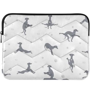 Imagem de Capa divertida para notebook com estampa de animais para cães de ioga fofa, universal, 13 e 14 polegadas