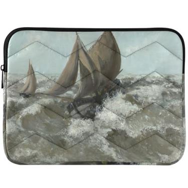 Imagem de Capa de notebook fofa com pintura de courbet personalizada para laptop para MacBook Air 13 polegadas, capa protetora universal para computador de 13 a 14 polegadas