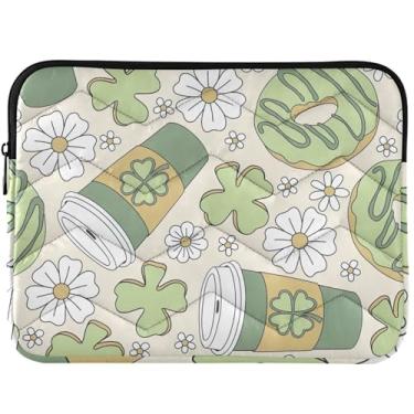 Imagem de Capa para laptop St Patrick Green Snack Puffy para Mac Air 13 polegadas capa fofa para notebook capa universal 13-14 polegadas