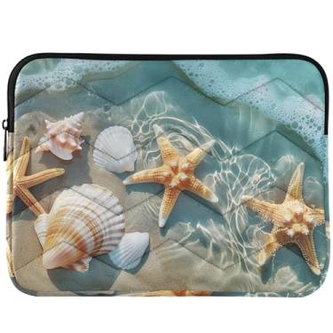 Imagem de Capa para notebook Seashells Starfish Beach Puffy para notebook malas, capas e capas universais para laptop 14 polegadas