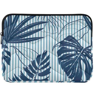 Imagem de Capa para notebook Blue Tropical Monstera Leaves para laptop, capa para MacBook de 13 polegadas, universal, 13 a 14 polegadas, linda capa para laptop