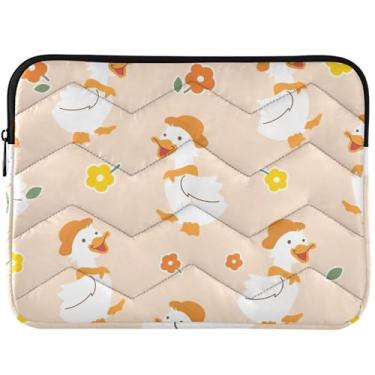 Imagem de Capa para notebook fofa com desenho de pato amarelo, capa macia para notebook acessórios de computador universais de 13 a 14 polegadas