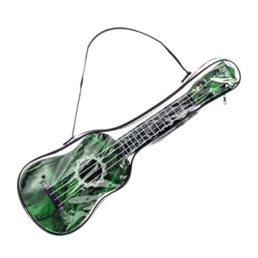 Imagem de oshhni Ukulele de brinquedo infantil de 42 cm, instrumento musical de faz de conta, guitarra de 4 cordas, brinquedo musical para meninas e crianças, Verde