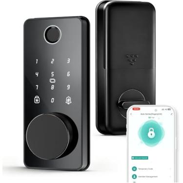 Imagem de Fechadura inteligente para porta frontal com alça horizontal